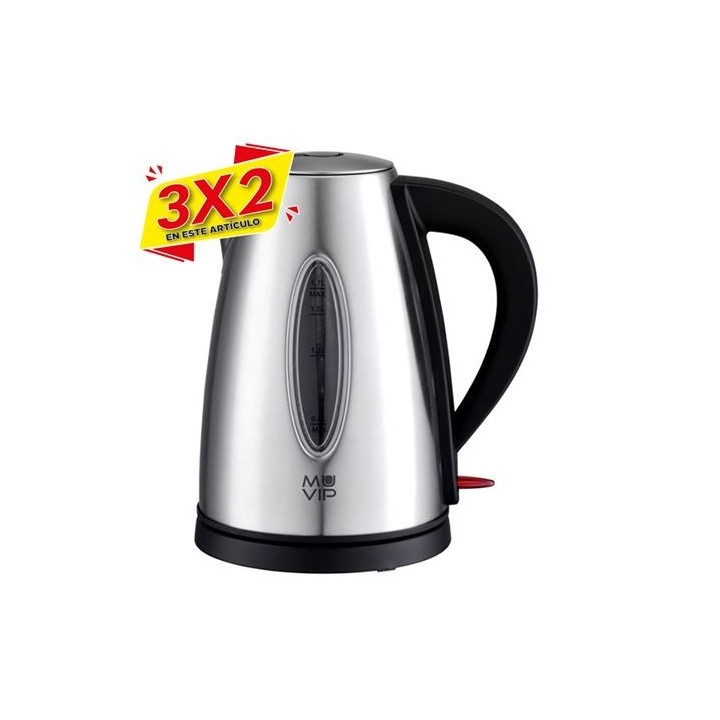 HERVIDOR DE AGUA INOX 1.7 LITROS 2200W MUVIP (3 X 2)