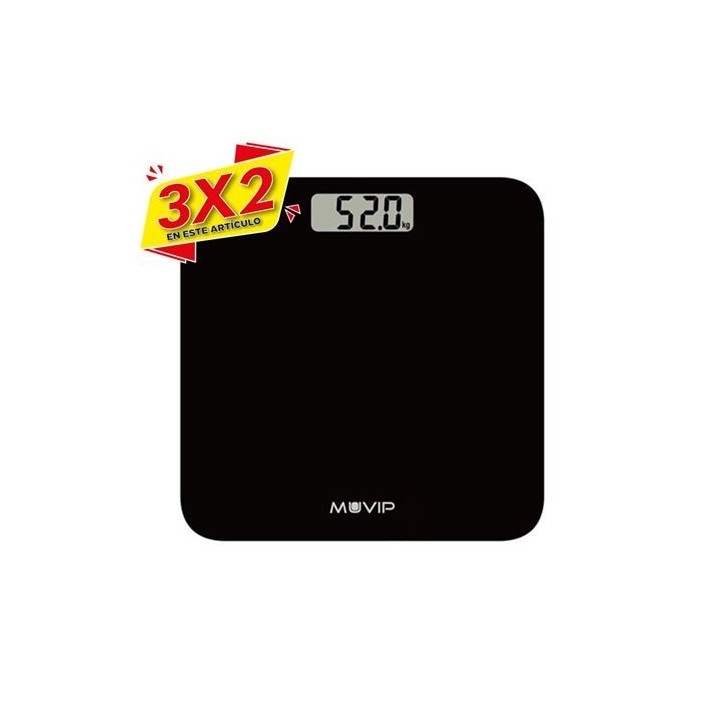 BASCULA DIGITAL BAÑO BLACK DESIGN MUVIP (3 X 2)
