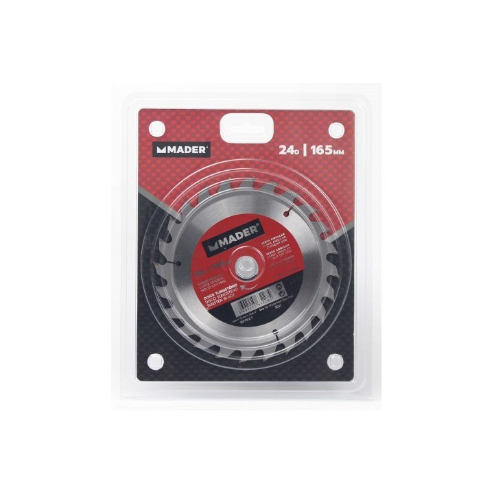 DISCOS CORTE MADERA PARA SIERRAS 165MM 24D MADER