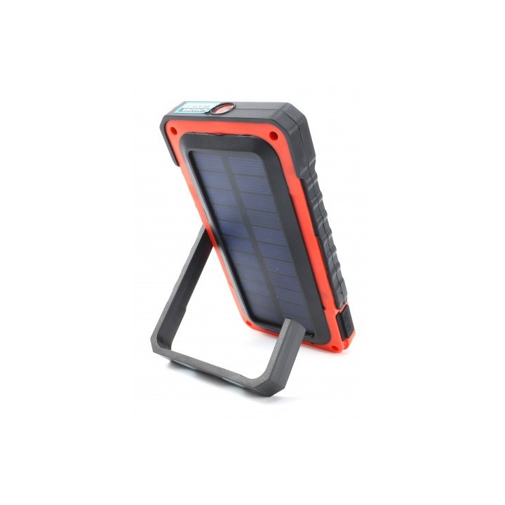 LINTERNA LED RECARGABLE SOLAR CON POWERBANK MADER