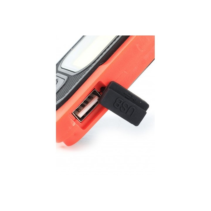 LINTERNA LED RECARGABLE SOLAR CON POWERBANK MADER