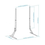 SOPORTE PATAS PEANA UNIVERSAL 23-75" NEGRO TOOQ