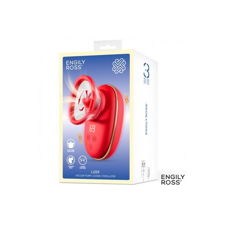 ESTIMULADOR VAGINA VIBRACION CON LENGUA Y SUCCION ROSS LIZER