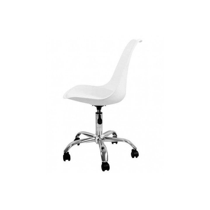 SILLA DE ESCRITORIO CON RUEDAS 97X47X58CM BLANCA
