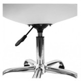 SILLA DE ESCRITORIO CON RUEDAS 97X47X58CM BLANCA