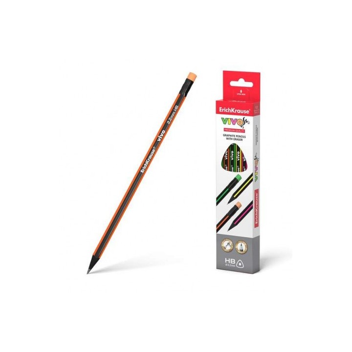 LAPIZ GRAFITO TRIANGULAR CON GOMA ERICHKRAUSE