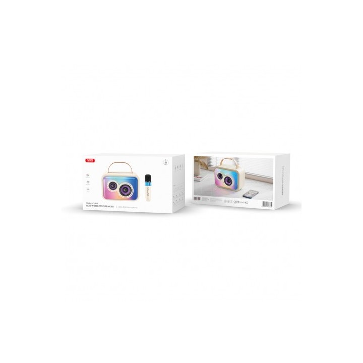ALTAVOZ KARAOKE RGB 20W CON MICROFONO INALAMBRICO F54 XO