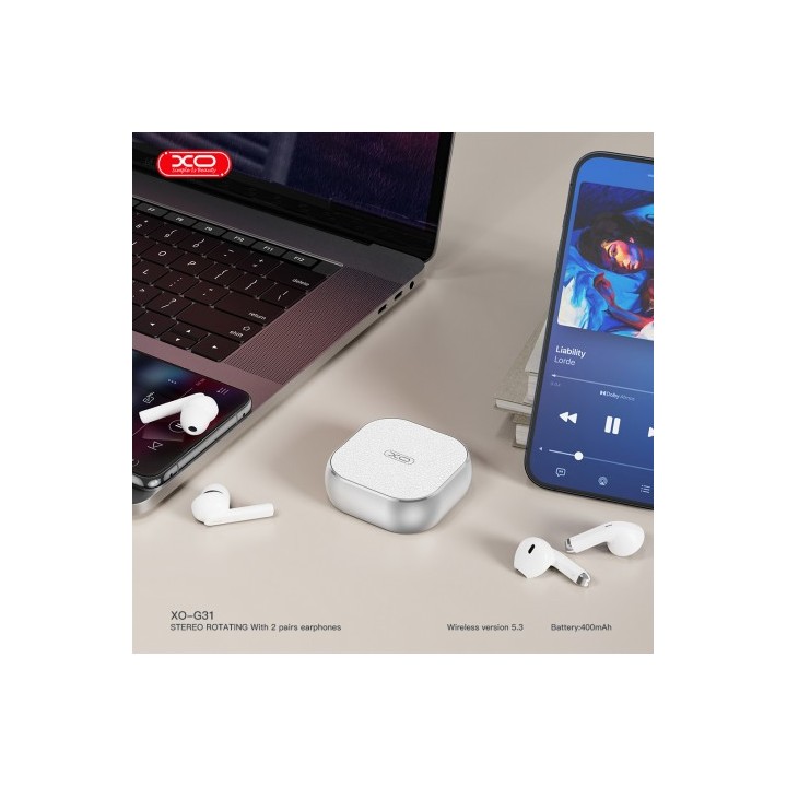 AURICULARES TWS BLUETOOTH G31 CON 4 AURICULARES XO