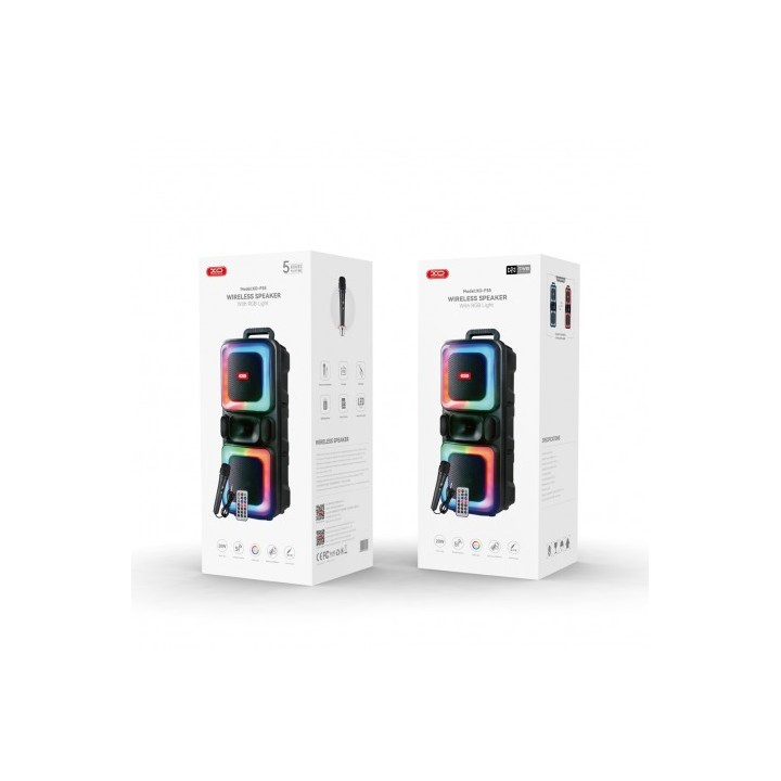 ALTAVOZ KARAOKE RGB 20W CON MICROFONO F55 XO