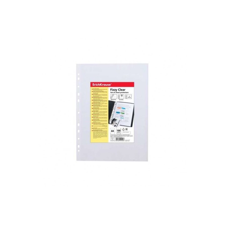 PACK 100 FUNDAS PLASTICAS MULTITALADRO TRANSPARENTE ERICHKRAUSE