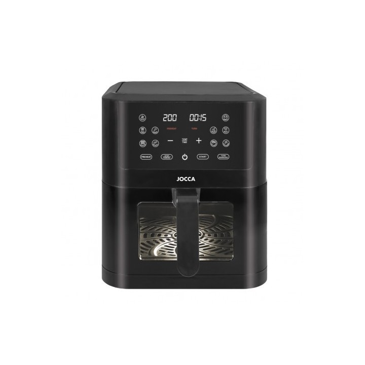 FREIDORA DE AIRE DIGITAL 8 LITROS NEGRA CON VENTANA JOCCA