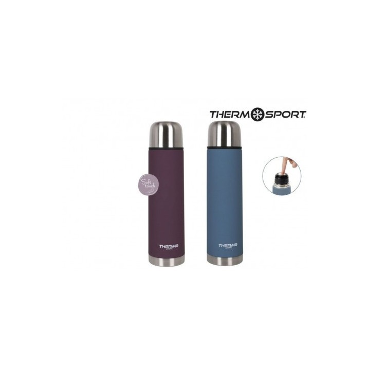 TERMO INOX SOFT TOUCH 750ML 2 COLORES SURTIDOS THERMOSPORT