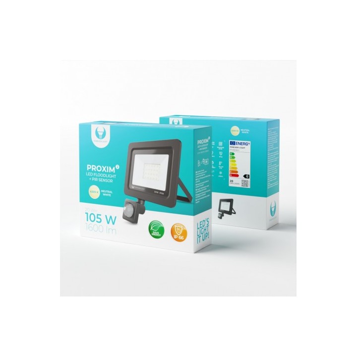 FOCO LED CON SENSOR PROXIM II 20W | 4500K FOREVER
