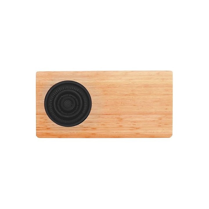 TABLA DE CORTAR CON ESCURRIDOR NEGRO | BAMBÚ | 58X29X1.8CM JOCCA