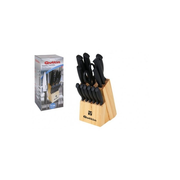 SET CUCHILLOS Y TIJERA TACOMA 14 PCS QUTTIN