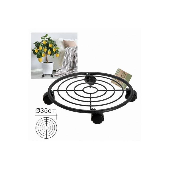 SOPORTE PARA MACETAS CON RUEDAS 35CM DIAMETRO