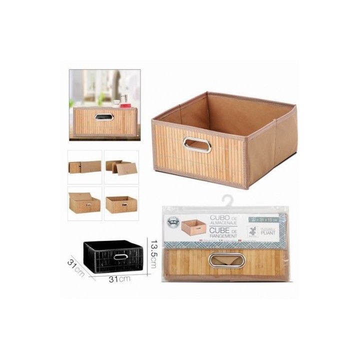 CESTA DE ALMACENAJE BAMBU 31X31X15