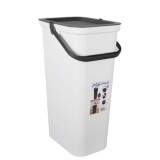 PAPELERA CON ASA 38 LITROS BLANCA MODA TONTARELLI