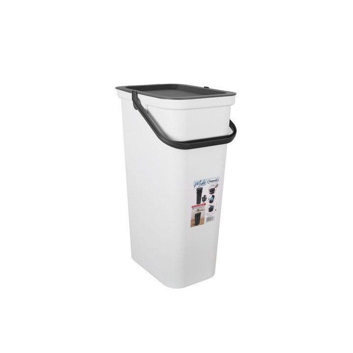 PAPELERA CON ASA 38 LITROS BLANCA MODA TONTARELLI