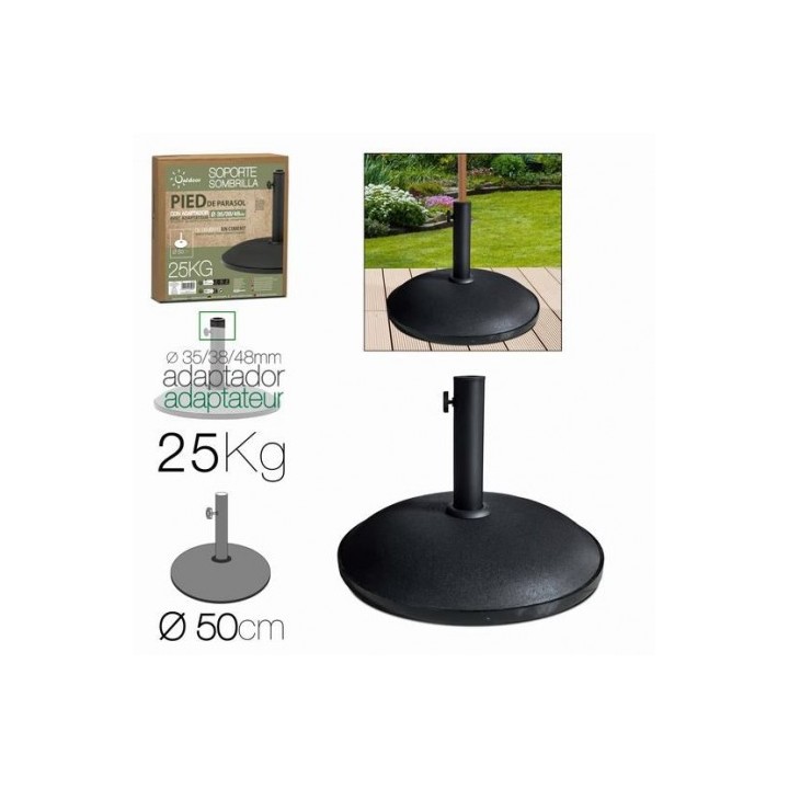 SOPORTE PARA SOMBRILLA CEMENTO NEGRO 25 kg