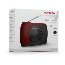 RADIO FM PORTATIL GRANATE/NEGRO RT353 THOMSON
