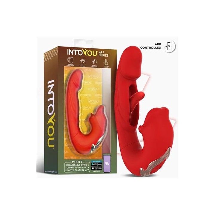 VIBRADOR CON FUNCION DE MORDISQUEO Y FLIPPING MOUTY INTOYOU