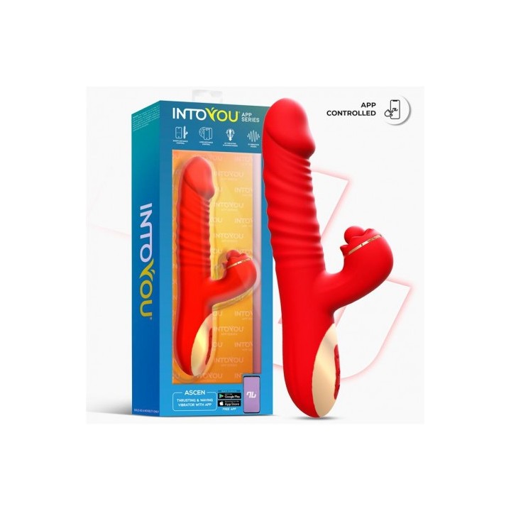 VIBRADOR DOBLE MOTOR CON ESTIMULADOR CLITORIS ASCEN INTOYOU