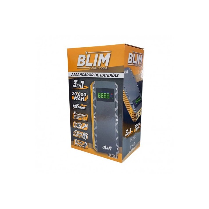 ARRANCADOR BATERIAS 3 EN 1 20.000 MAH BLIM
