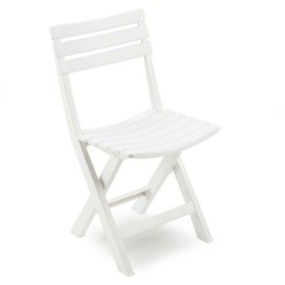 SILLA PLEGABLE DE RESINA BIRKI BLANCA 44X41X78CM