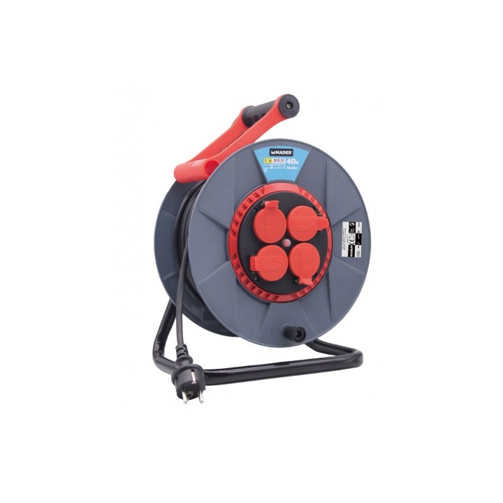 ENROLLADOR DE CABLE 40 METROS 3X2.5MM CABLE CON TAPA MADER