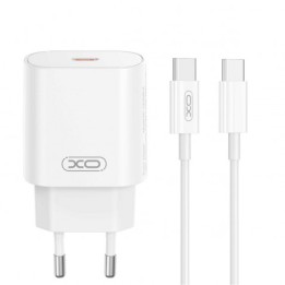 CARGADOR DE CORRIENTE CE25 25W 1 X TIPO C + CABLE TIPO C- TIPO C 1 METRO XO