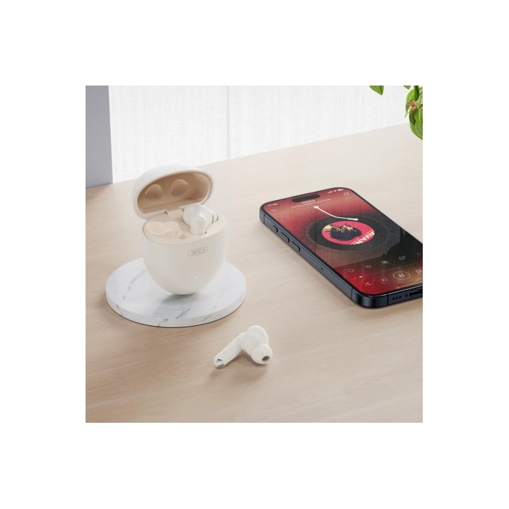 AURICULARES TWS G26 ANC+ENC CANCELACION DE RUIDO BEIGE XO