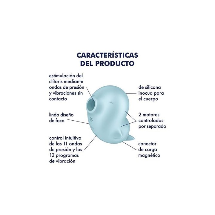 SUCCIONADOR CLITORIS CON VIBRACION SASSY SEAL SATISFYER