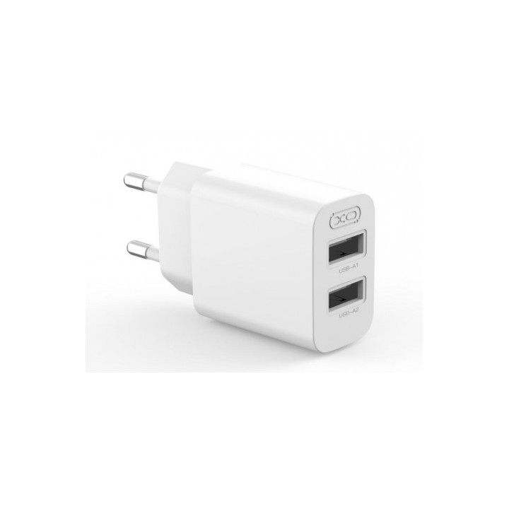 CARGADOR DOBLE PUERTO USB CARGA RAPIDA 10W L109 XO