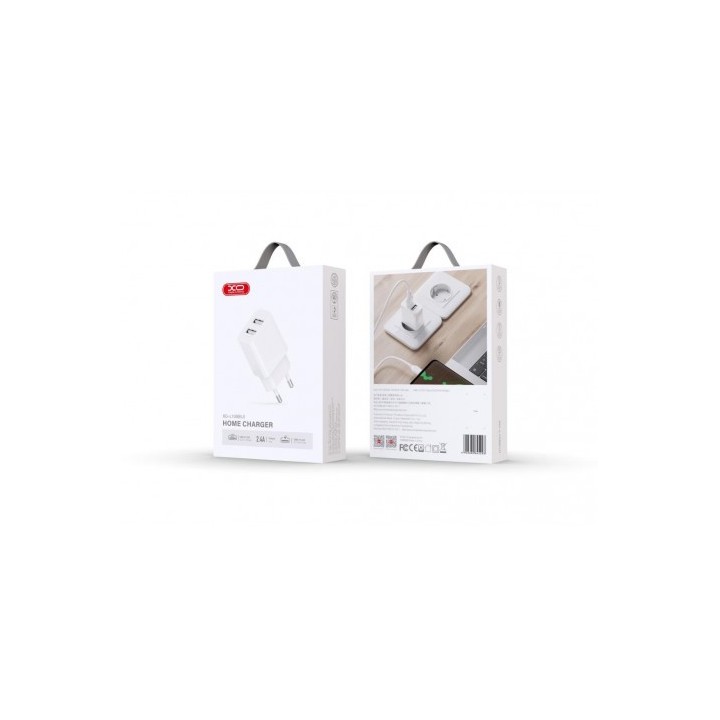 CARGADOR DOBLE PUERTO USB CARGA RAPIDA 10W L109 XO
