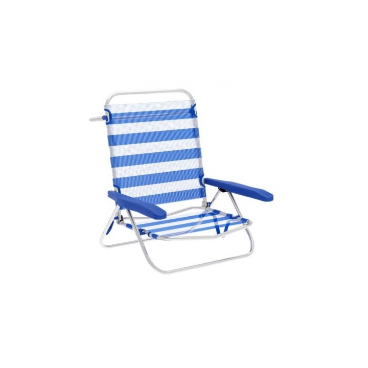 SILLA PLEGABLE 5 POSICIONES ALUMINIO 65.5X44X82CM