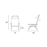 SILLA PLEGABLE 5 POSICIONES ALUMINIO 65.5X44X82CM