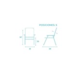 SILLA PLEGABLE 5 POSICIONES ALUMINIO 59X61X97 CON ASA