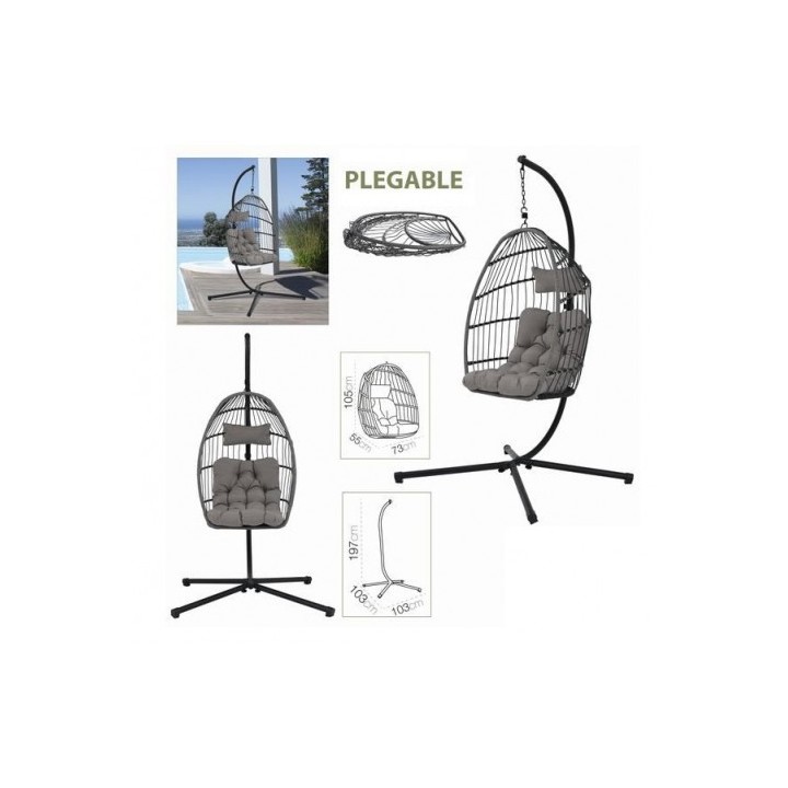 BALANCIN PLEGABLE 103X103X197CM