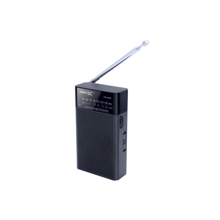RADIO PORTATIL AM/FM ANALOGICA NEGRA FM-4405 GEN-X