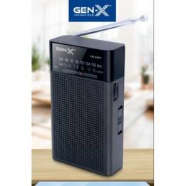 RADIO PORTATIL AM/FM ANALOGICA NEGRA FM-4405 GEN-X
