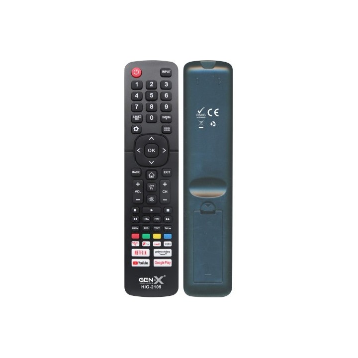 MANDO UNIVERSAL GRANDE PARA TELEVISORES HISENSE HIG-2109 GEN-X