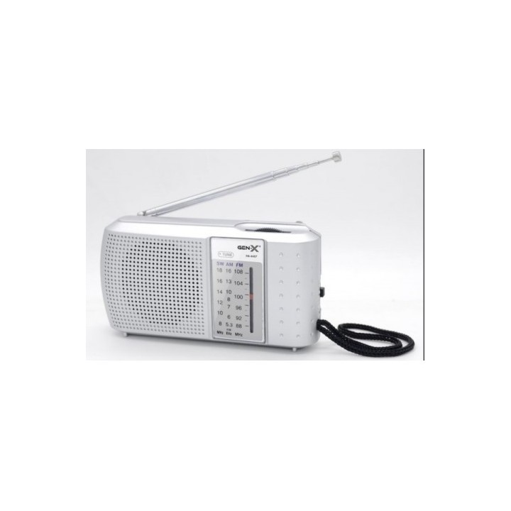 RADIO PORTATIL AM/FM/SW TRES BANDAS GRIS FM-4407 GEN-X
