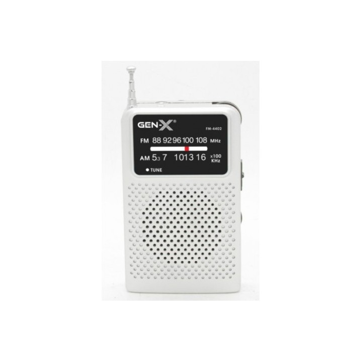 RADIO PORTATIL AM/FM ANALOGICA GRIS FM-4402 GEN-X