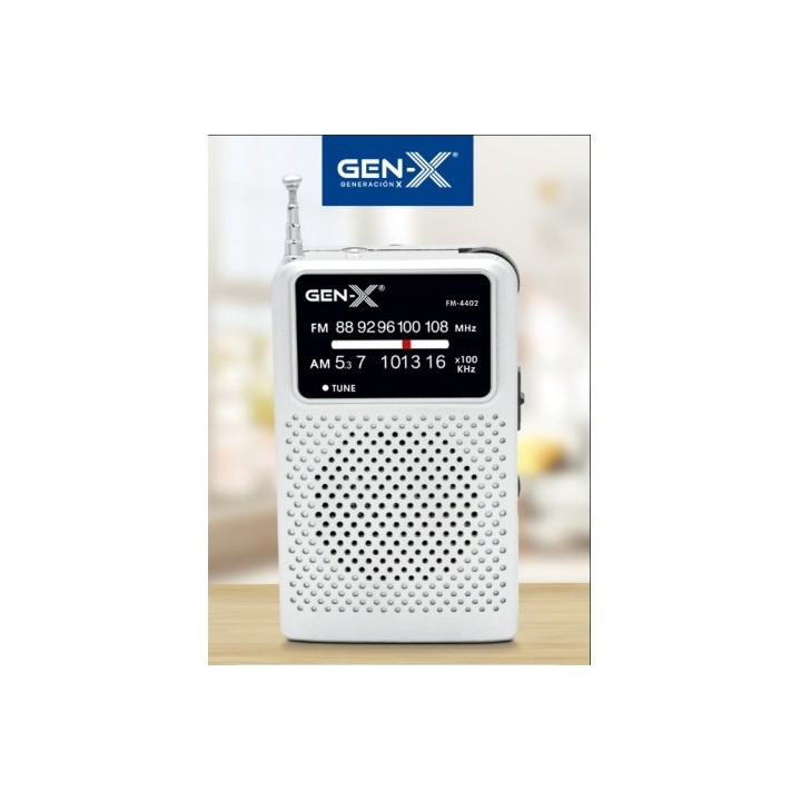 RADIO PORTATIL AM/FM ANALOGICA GRIS FM-4402 GEN-X