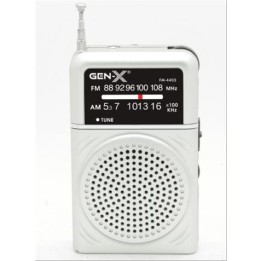 RADIO PORTATIL AM/FM ANALOGICA GRIS FM-4403 GEN-X
