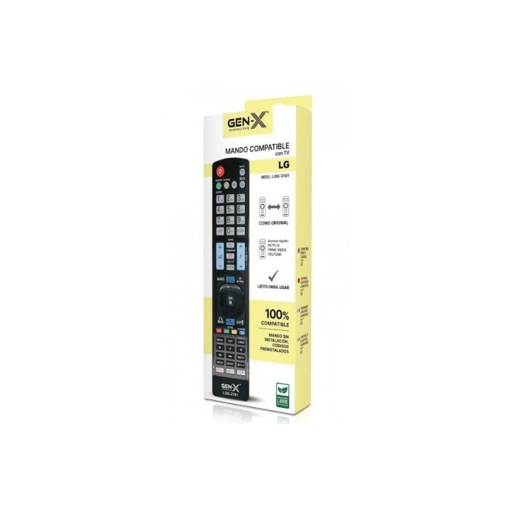 MANDO UNIVERSAL GRANDE PARA TELEVISORES LG LGG-2101 GEN-X