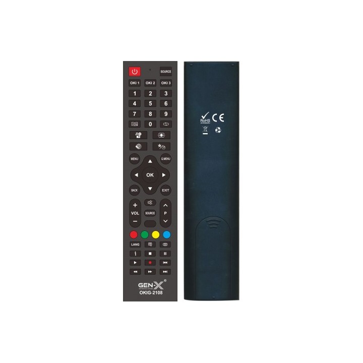 MANDO UNIVERSAL GRANDE PARA TELEVISORES OKI OKIG-2108 GEN-X