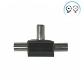 ADAPTADOR INDUCTIVO TV (1 MACHO/2 HEMBRAS) NEGRO SEVENON