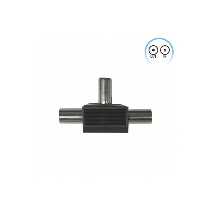 ADAPTADOR INDUCTIVO TV (1 MACHO/2 HEMBRAS) NEGRO SEVENON